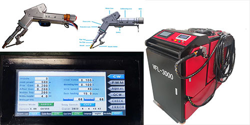 ราคาดี 3000W พกพา ไฟเบอร์เลเซอร์หมุนหัวน้ําเย็นสําหรับอุตสาหกรรม ออนไลน์