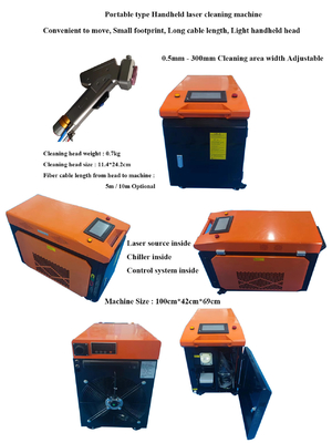 ราคาดี ปืนกําจัดสนิมเลเซอร์แบบพกพา 1000W สําหรับการกําจัดคราบน้ํามันสี ออนไลน์