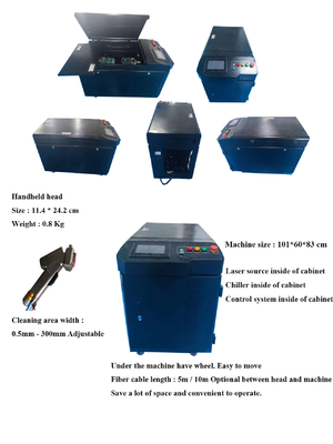 ปืนเลเซอร์กําจัดสนิมมือ 2000w สําหรับกําจัดคราบสี มีใบรับรอง CE