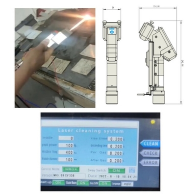 เครื่องทําความสะอาดเลเซอร์มือเดียว 2000W พร้อมเครื่องเชื่อมไฟเบอร์ QBH